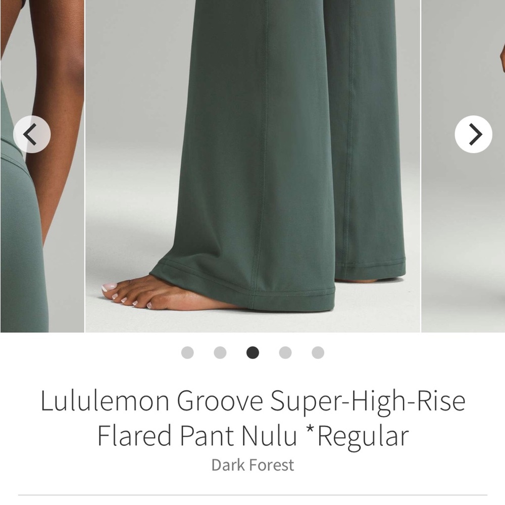 lululemon Groove Super-High-Rise Flared Pants in Dark Forest